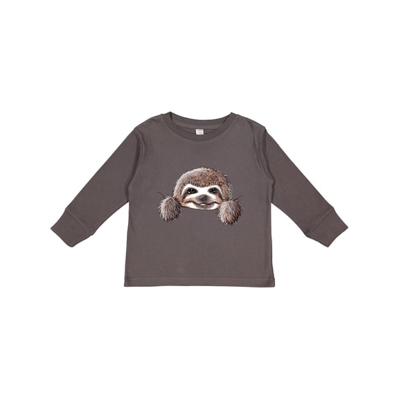 Inktastic KiniArt Sloth Boys or Girls Long Sleeve Toddler T-Shirt