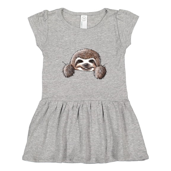 Inktastic KiniArt Sloth Girls Toddler Dress
