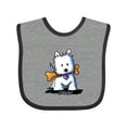 thumbnail image 1 of Inktastic Kiniart Westie with Bone Boys or Girls Baby Bib, 1 of 4