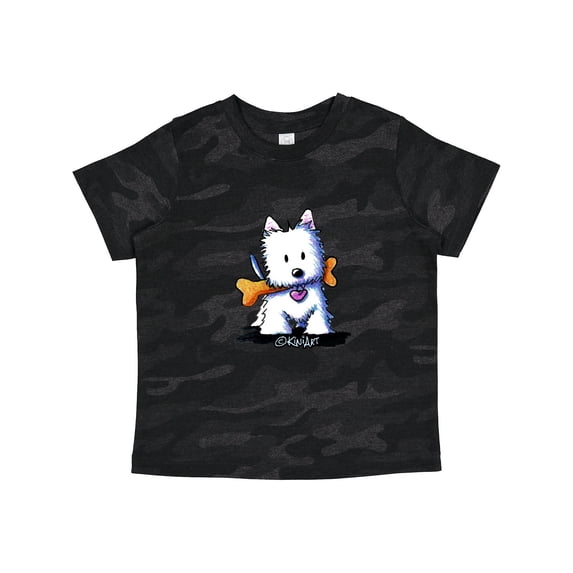 Inktastic KiniArt Westie with Bone Boys or Girls Toddler T-Shirt