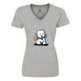 thumbnail image 1 of Inktastic KiniArt Westie with Bone Women's V-Neck T-Shirt, 1 of 5