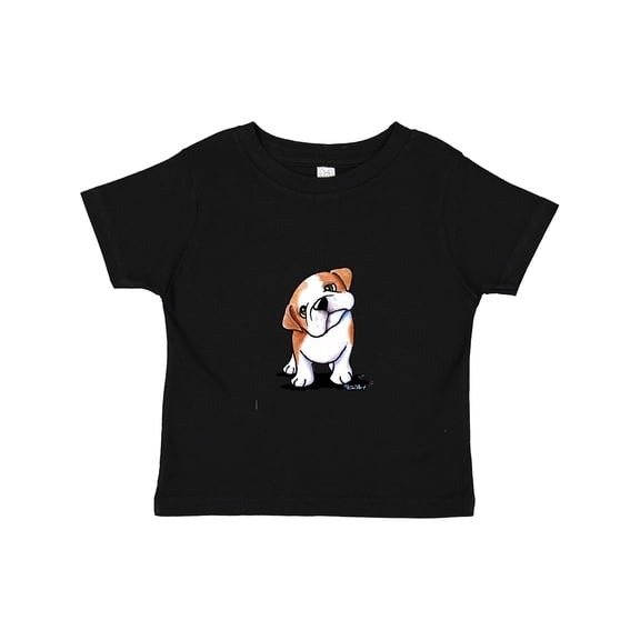 Inktastic Kiniart Bulldog Puppy Boys or Girls Toddler T-Shirt
