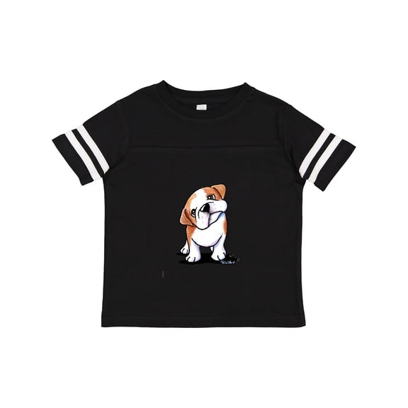 Inktastic Kiniart Bulldog Puppy Boys or Girls Toddler T-Shirt