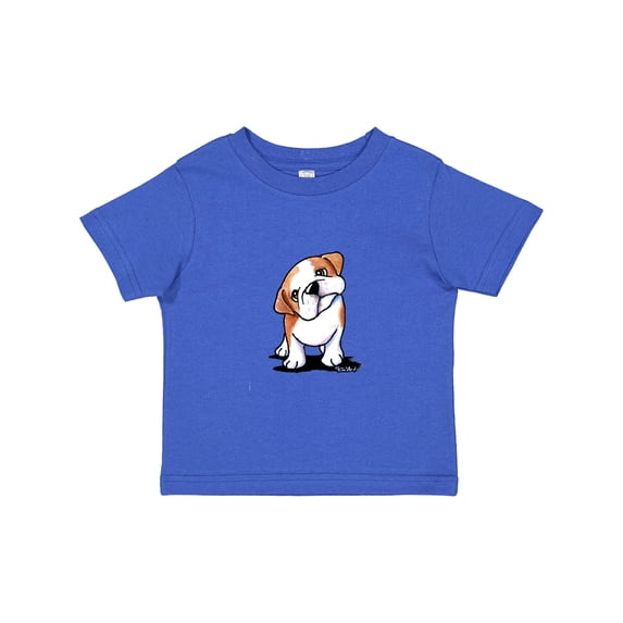 Inktastic Kiniart Bulldog Puppy Boys or Girls Toddler T-Shirt