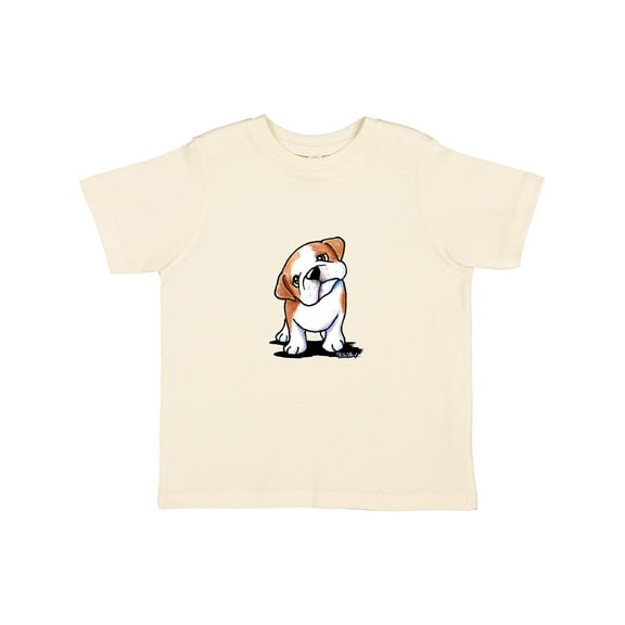 Inktastic Kiniart Bulldog Puppy Boys or Girls Toddler T-Shirt