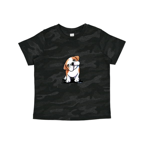 Inktastic Kiniart Bulldog Puppy Boys or Girls Toddler T-Shirt