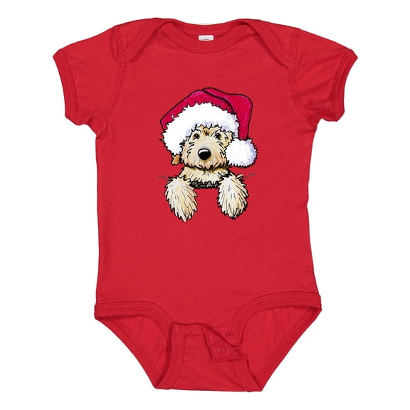 Inktastic Kiniart Christmas Goldendoodle Boys or Girls Baby Bodysuit