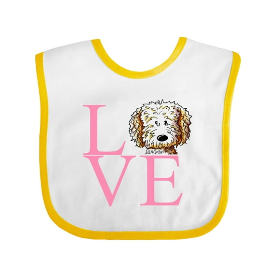 Inktastic Kiniart Doodle Love Boys or Girls Baby Bib
