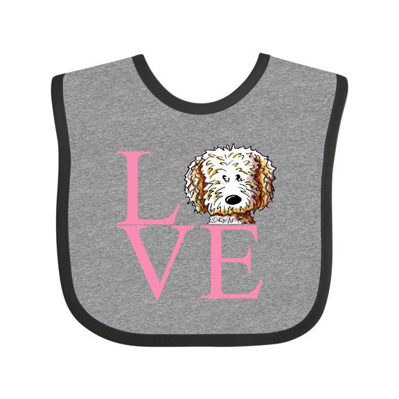 Inktastic Kiniart Doodle Love Boys or Girls Baby Bib