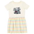 thumbnail image 1 of Inktastic Kiniart Elephant Girls Toddler Dress, 1 of 5