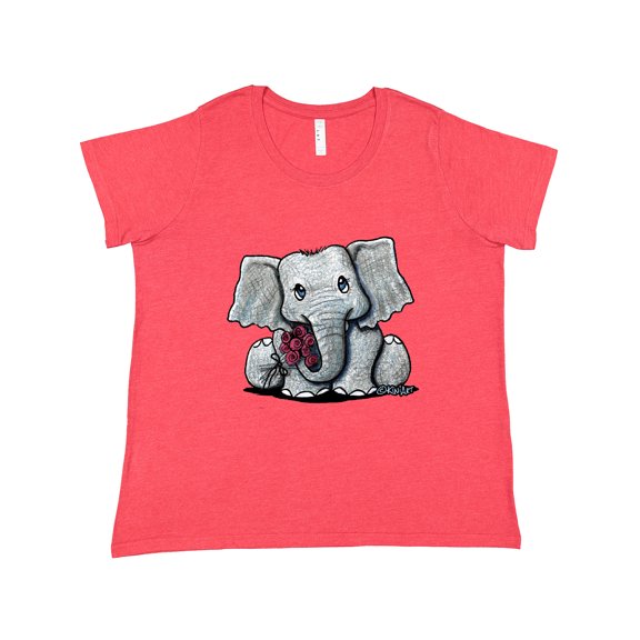 Inktastic Kiniart Elephant Women's Plus Size T-Shirt