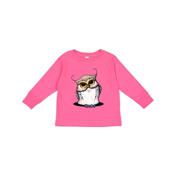 Inktastic Kiniart Owl Boys or Girls Long Sleeve Toddler T-Shirt