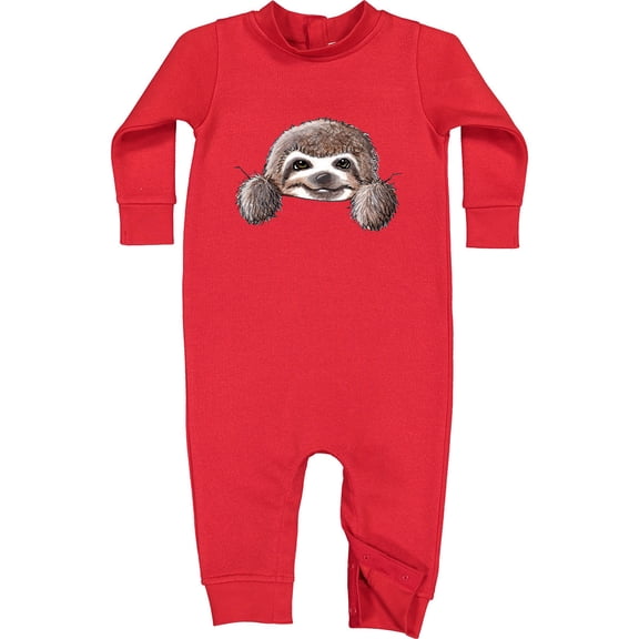Inktastic Kiniart Sloth Baby Fleece Romper