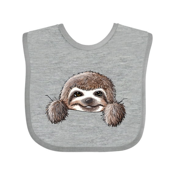 Inktastic Kiniart Sloth Boys or Girls Baby Bib