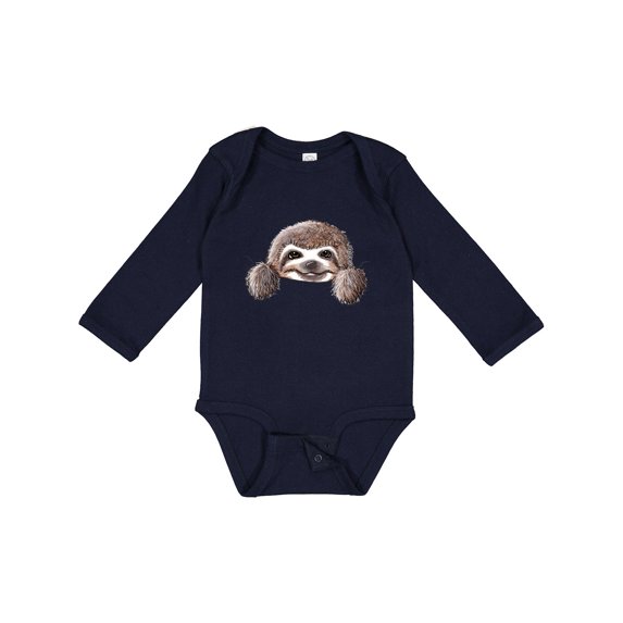 Inktastic Kiniart Sloth Boys or Girls Long Sleeve Baby Bodysuit