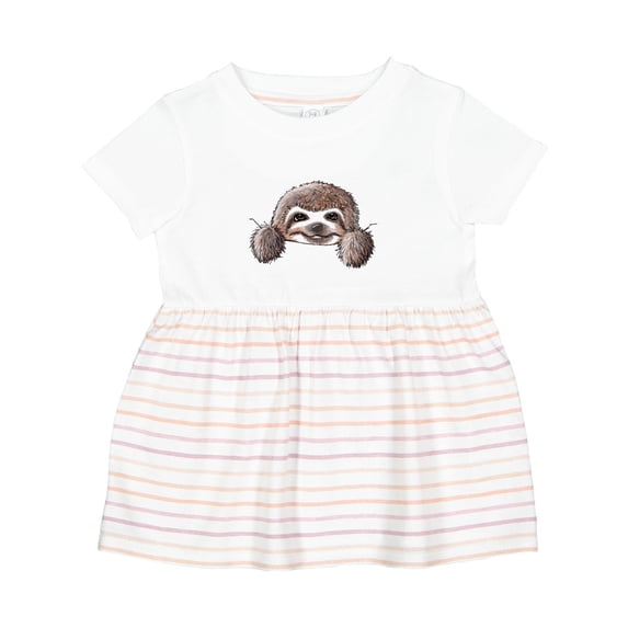 Inktastic Kiniart Sloth Girls Baby Dress