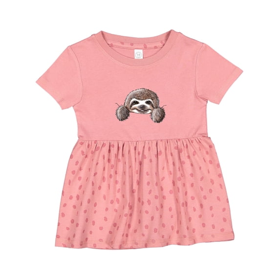 Inktastic Kiniart Sloth Girls Baby Dress