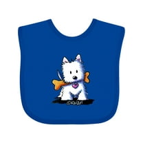 Inktastic Kiniart Westie with Bone Boys or Girls Baby Bib