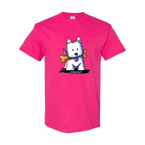 Inktastic Kiniart Westie with Bone T-Shirt