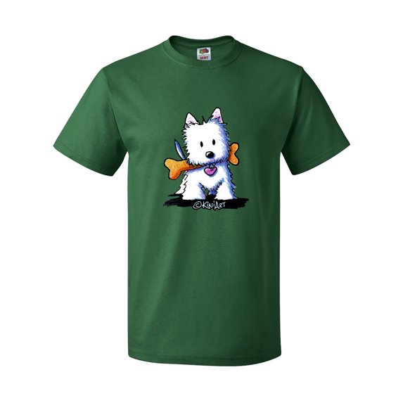 Inktastic Kiniart Westie with Bone T-Shirt
