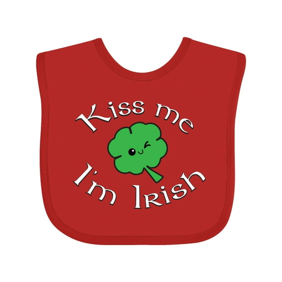Inktastic Kiss Me I'm Irish Boys or Girls Baby Bib
