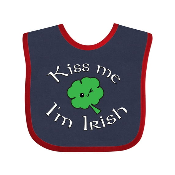 Inktastic Kiss Me I'm Irish Boys or Girls Baby Bib