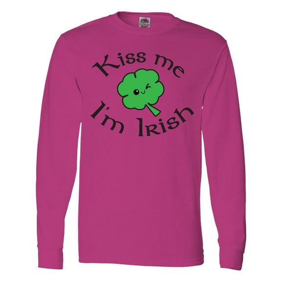 Inktastic Kiss Me I'm Irish Long Sleeve T-Shirt