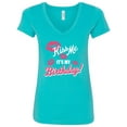 thumbnail image 1 of Inktastic Kiss Me Its My Birthday Women's V-Neck T-Shirt, 1 of 5