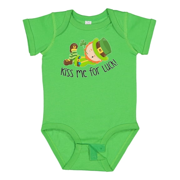 Inktastic Kiss Me for Luck Boys or Girls Baby Bodysuit