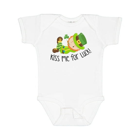 Inktastic Kiss Me for Luck Boys or Girls Baby Bodysuit