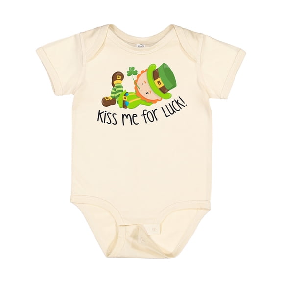 Inktastic Kiss Me for Luck Boys or Girls Baby Bodysuit