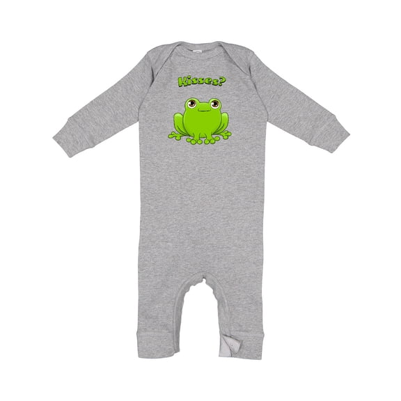 Inktastic Kisses? Cute Frog Baby Romper Coveralls