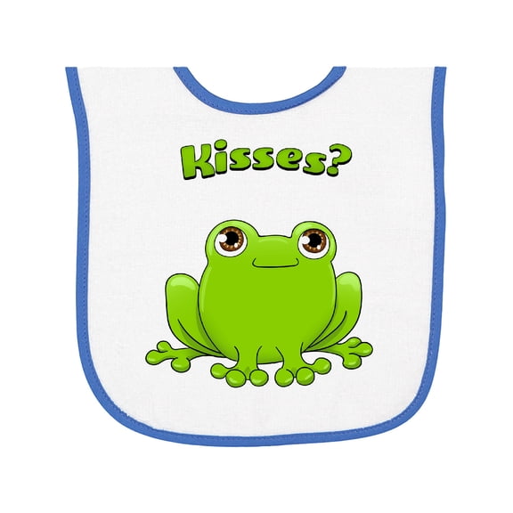Inktastic Kisses? Cute Frog Baby Terry Cloth Bib