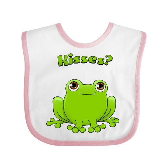 Inktastic Kisses? Cute Frog Boys or Girls Baby Bib