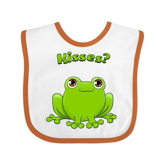 Inktastic Kisses? Cute Frog Boys or Girls Baby Bib