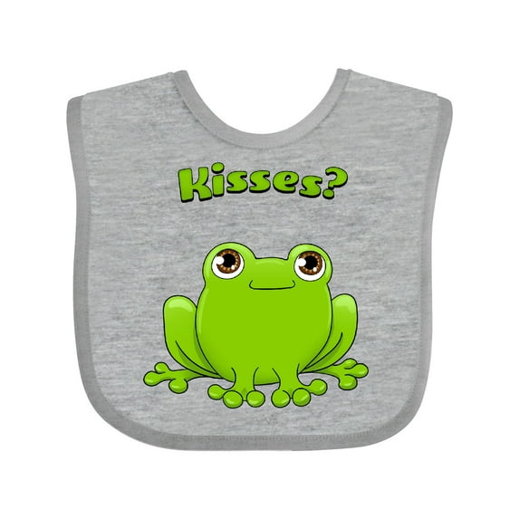 Inktastic Kisses? Cute Frog Boys or Girls Baby Bib