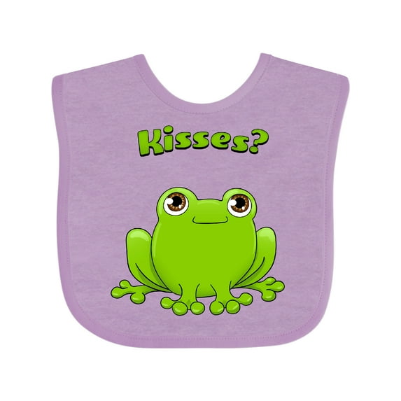 Inktastic Kisses? Cute Frog Boys or Girls Baby Bib