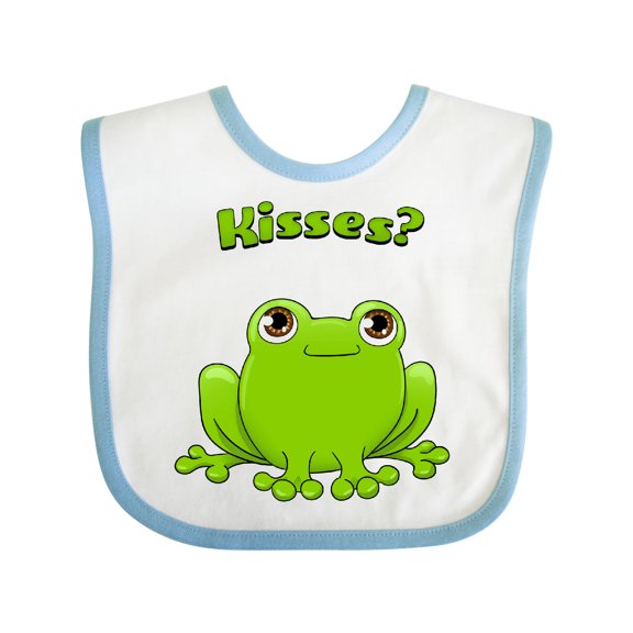 Inktastic Kisses? Cute Frog Boys or Girls Baby Bib