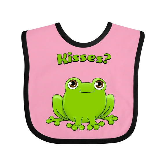 Inktastic Kisses? Cute Frog Boys or Girls Baby Bib