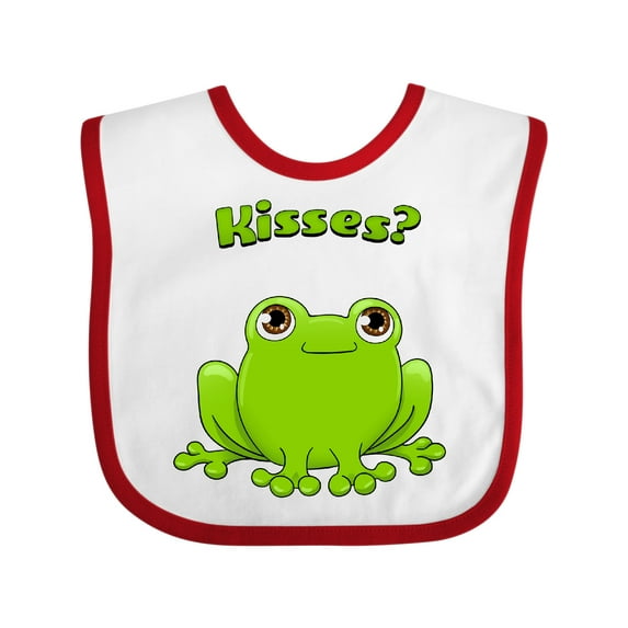 Inktastic Kisses? Cute Frog Boys or Girls Baby Bib