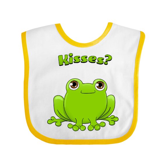 Inktastic Kisses? Cute Frog Boys or Girls Baby Bib