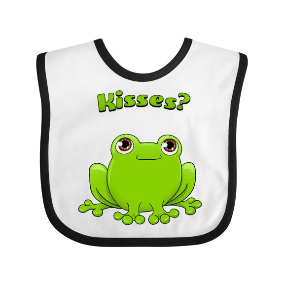 Inktastic Kisses? Cute Frog Boys or Girls Baby Bib
