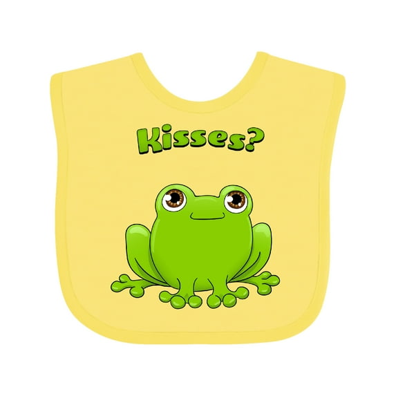 Inktastic Kisses? Cute Frog Boys or Girls Baby Bib