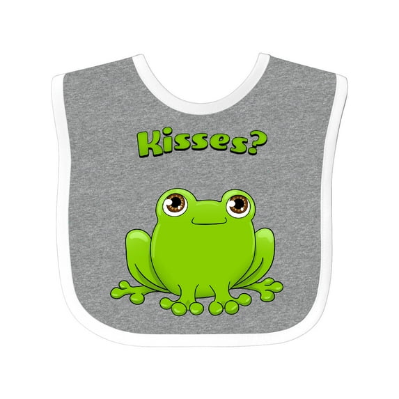 Inktastic Kisses? Cute Frog Boys or Girls Baby Bib