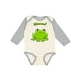 thumbnail image 1 of Inktastic Kisses? Cute Frog Boys or Girls Long Sleeve Baby Bodysuit, 1 of 5