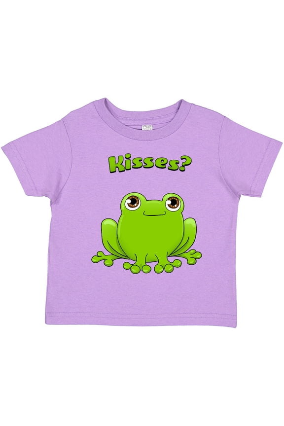 Kisses? - Cute Frog Boys or Girls Toddler T-Shirt