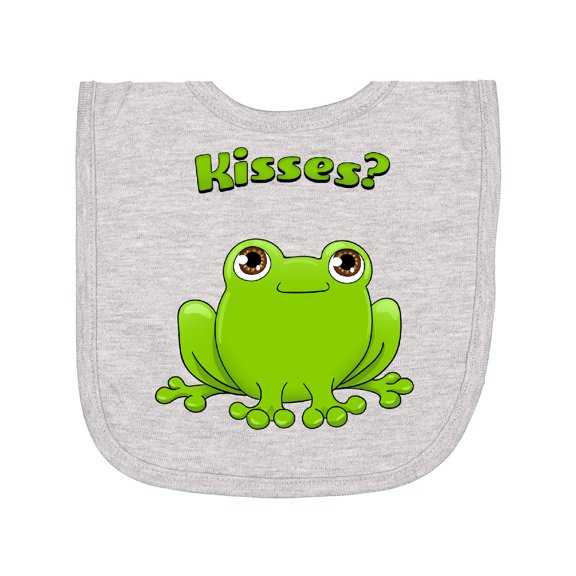 Inktastic Kisses? Cute Frog Newborn Bib