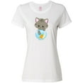 thumbnail image 1 of Inktastic Kitty And The Fish Bowl, Cute Little Cat, Fish Women's T-Shirt, 1 of 5