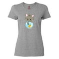 thumbnail image 1 of Inktastic Kitty And The Fish Bowl, Cute Little Cat, Fish Women's T-Shirt, 1 of 5