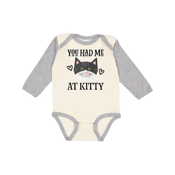 Inktastic Kitty Cat Baby Kitten Girls Long Sleeve Baby Bodysuit